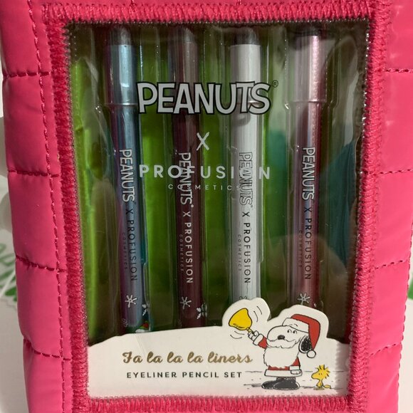 Peanuts X Profusion Cosmetics Eyeliner Pencil Set 4 Piece Case Waterproof Snoopy - Picture 2 of 5